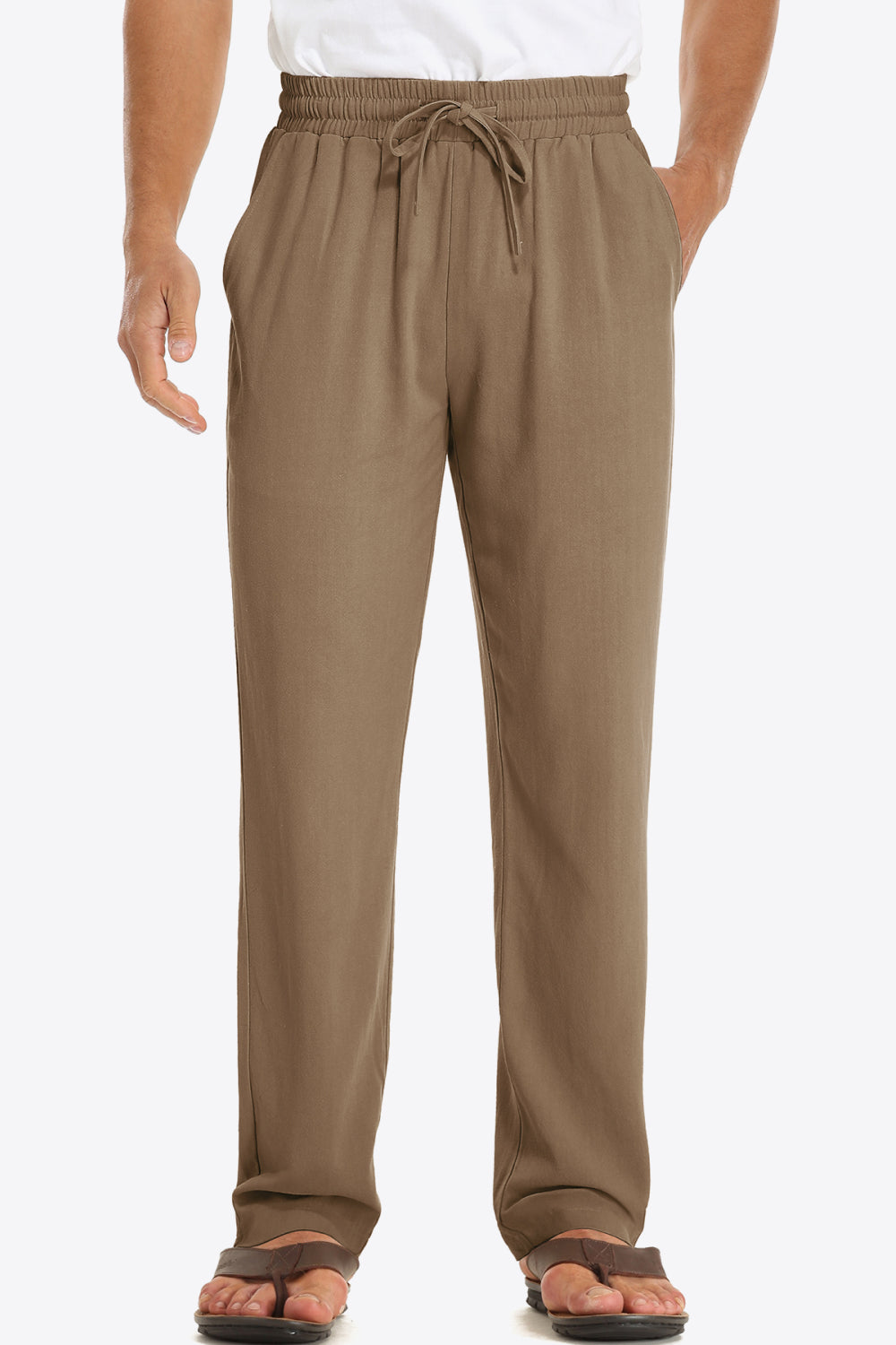 Drawstring Waist Pocket Pants