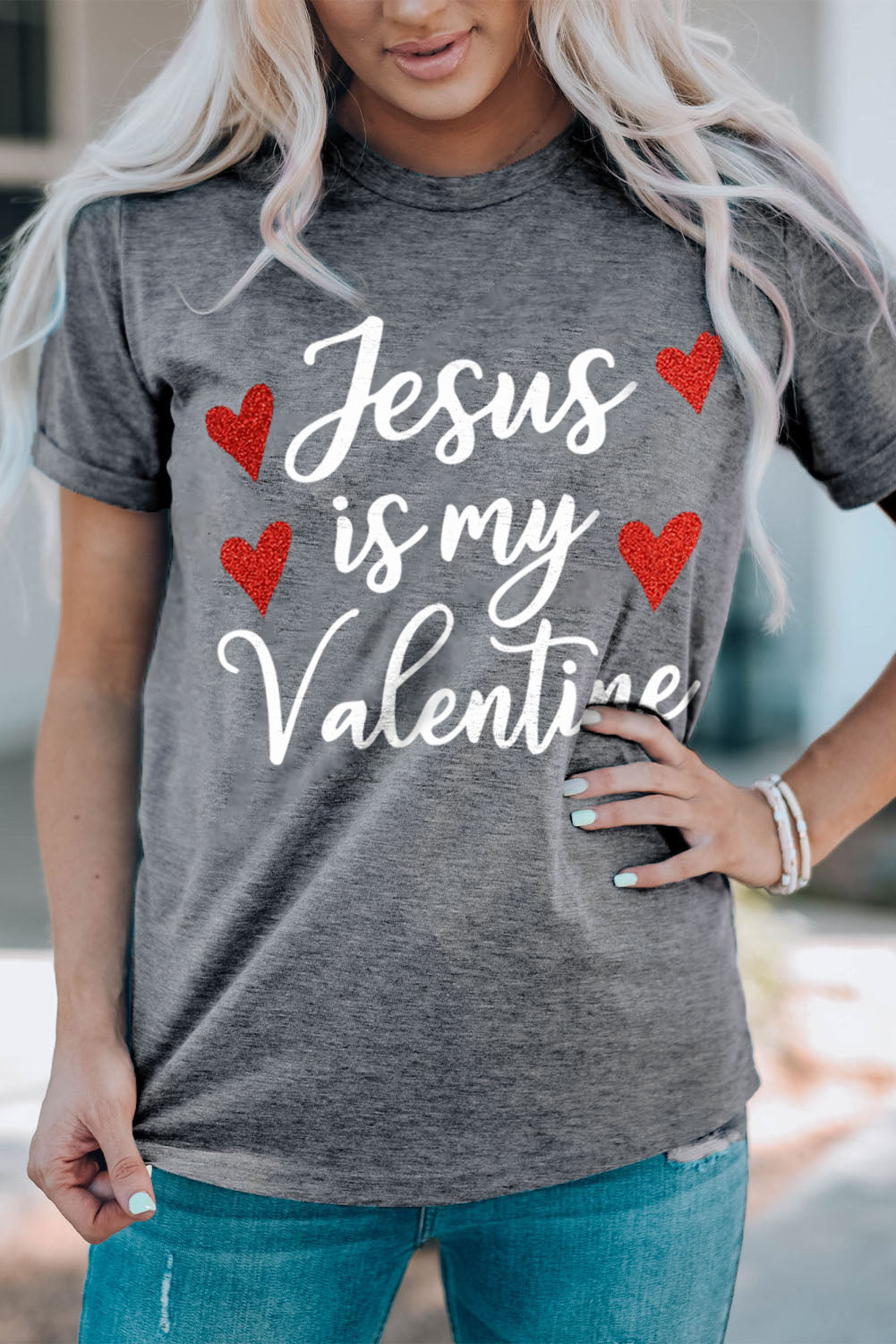 Jesus Is My Valentine Graphic Tee Shirt