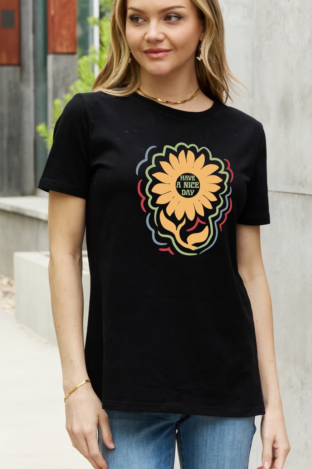 Simply Love Full Size HAVE A NICE DAY Graphic Cotton Tee