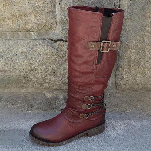 Great Mid-calf Knight Boots - Winter Women Shoes (3U38)(3U107)