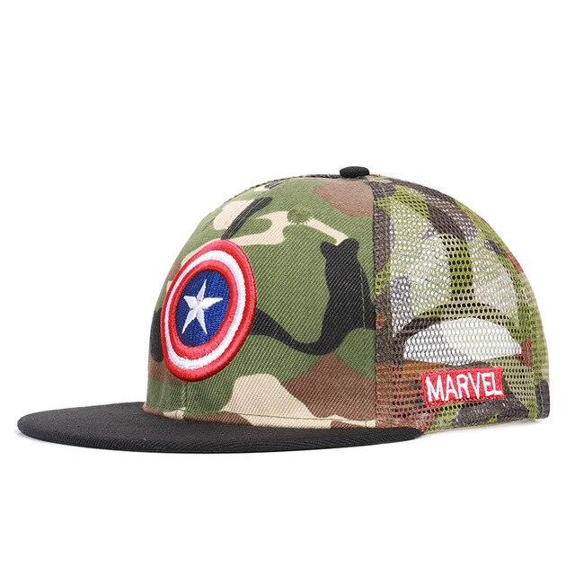 New Summer Baseball Cap Cartoon Captain America Snapback Cap (D17)(MA3)