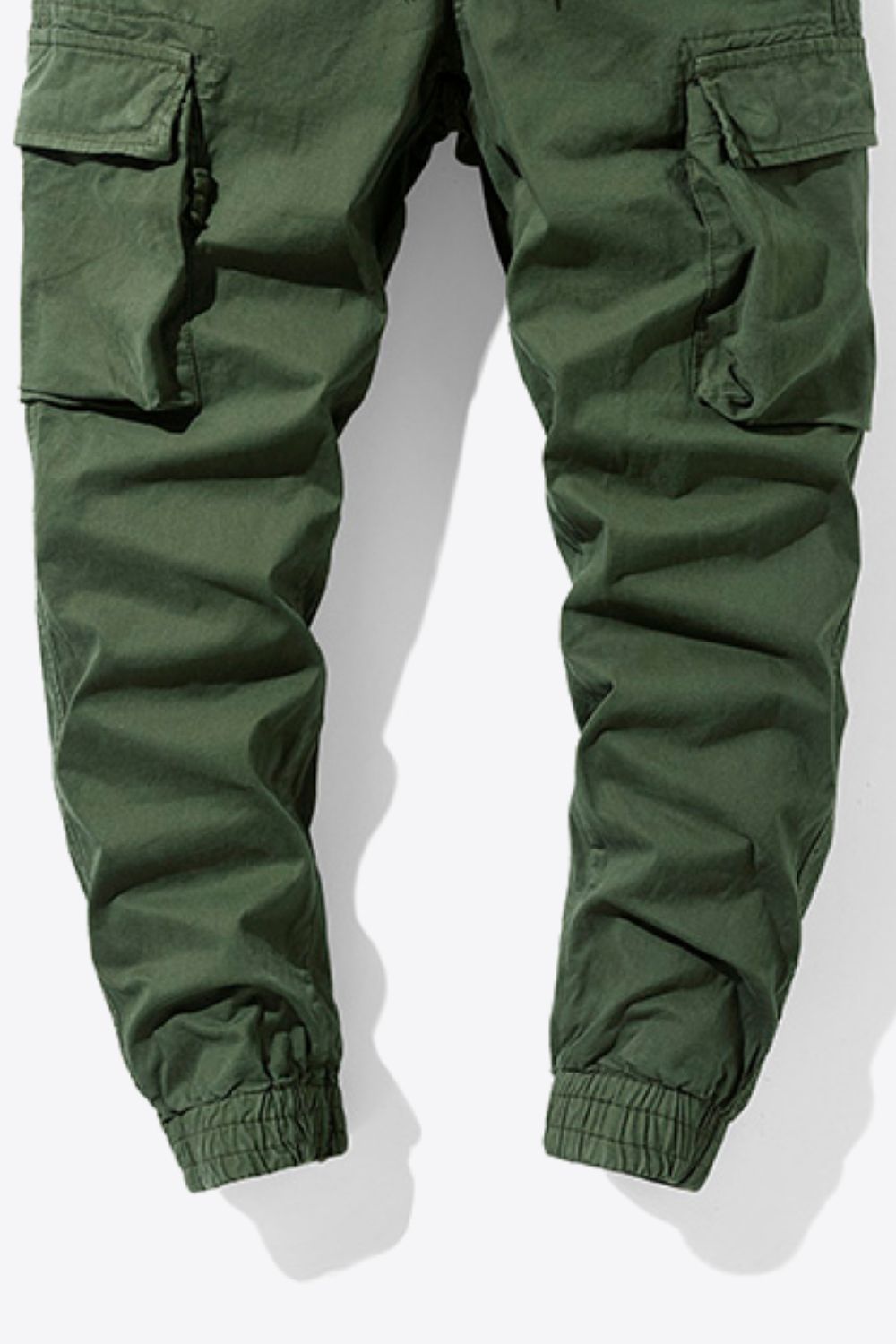 Drawstring Elastic Waist Cargo Joggers