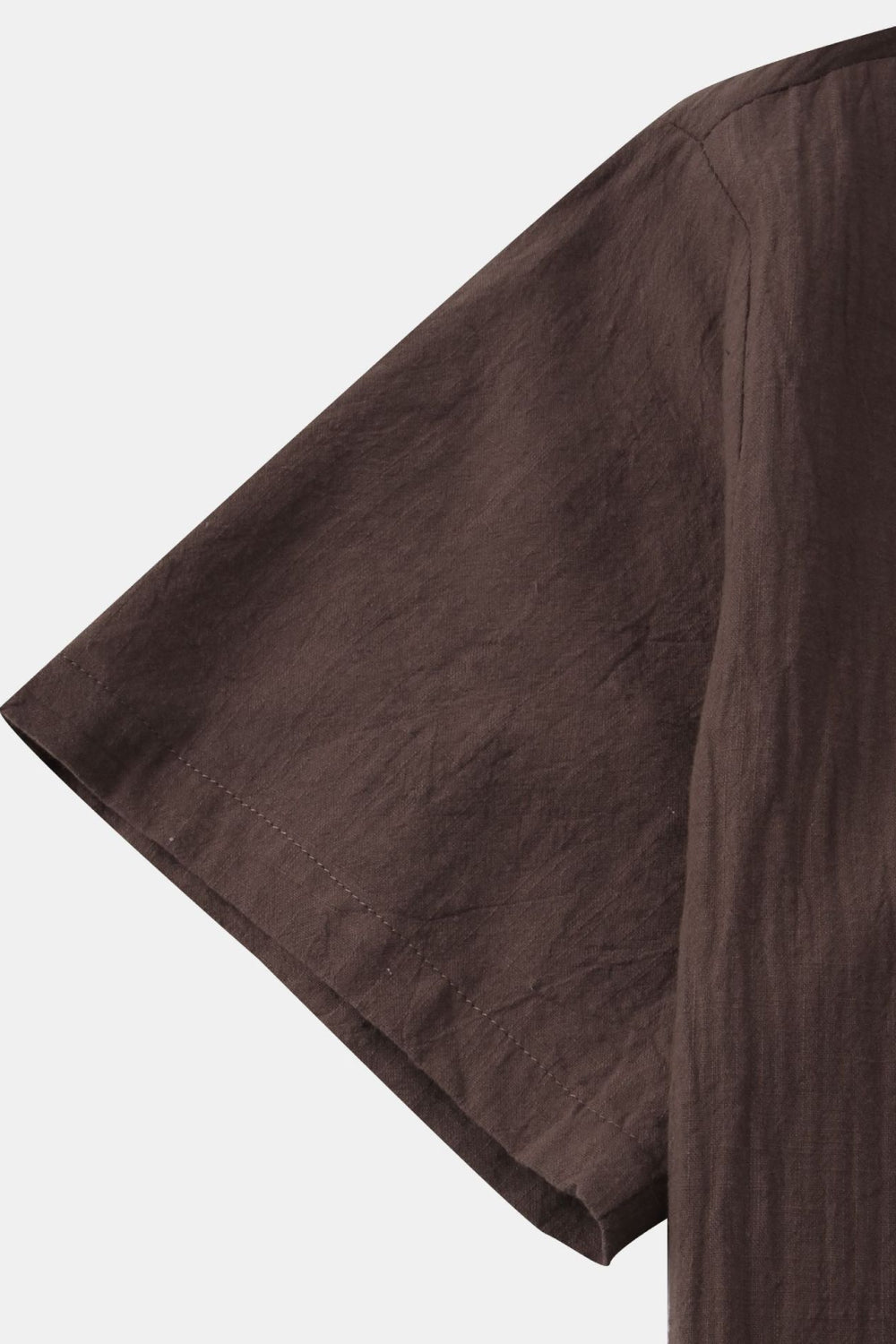Textured Half-Button Top