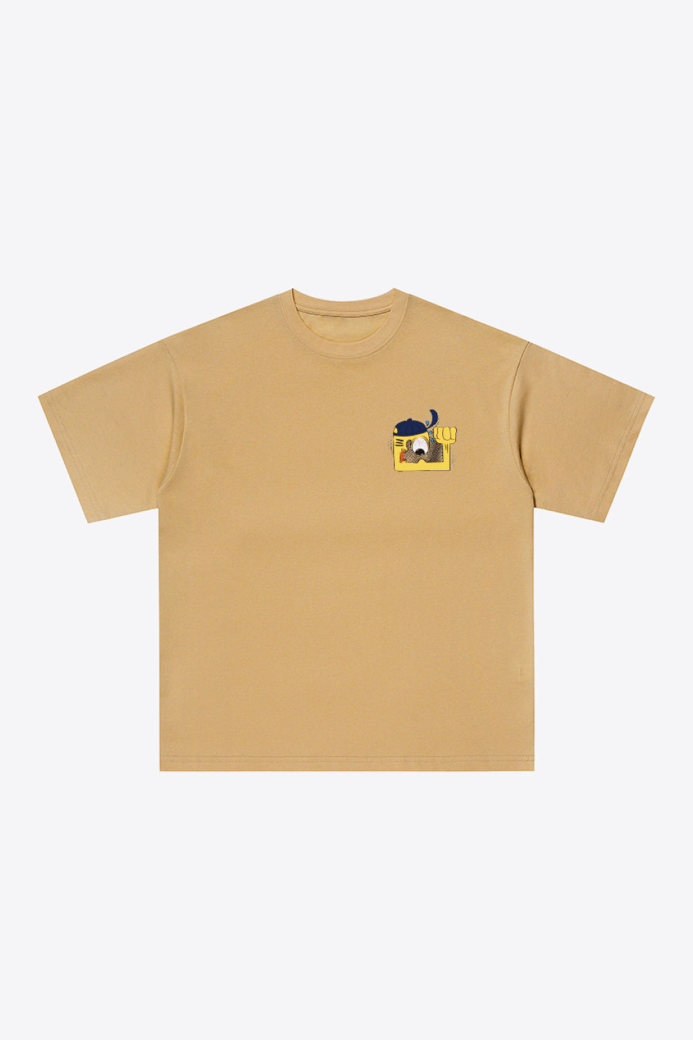 Graphic Dropped Cotton Tee Shirt