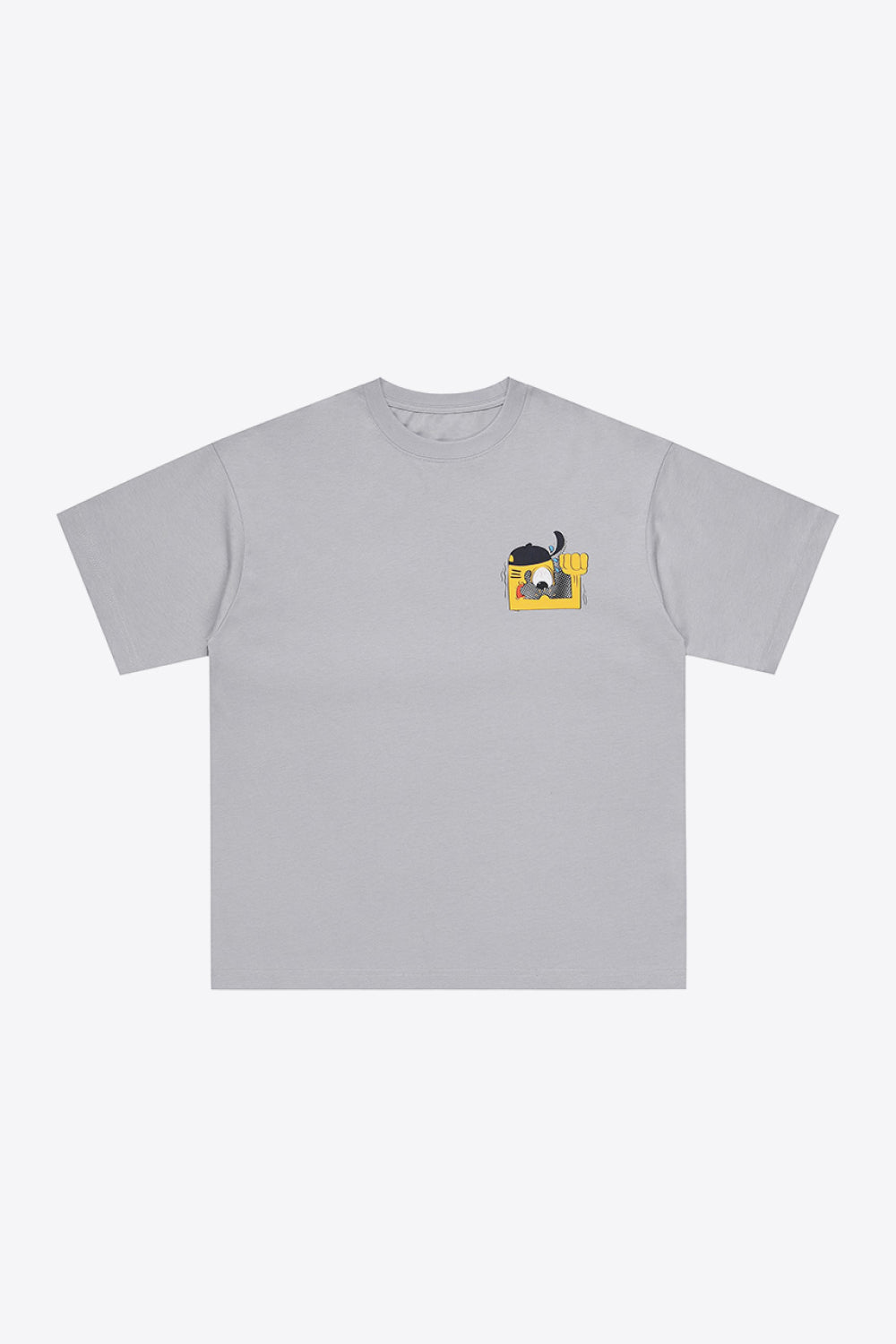 Graphic Dropped Cotton Tee Shirt