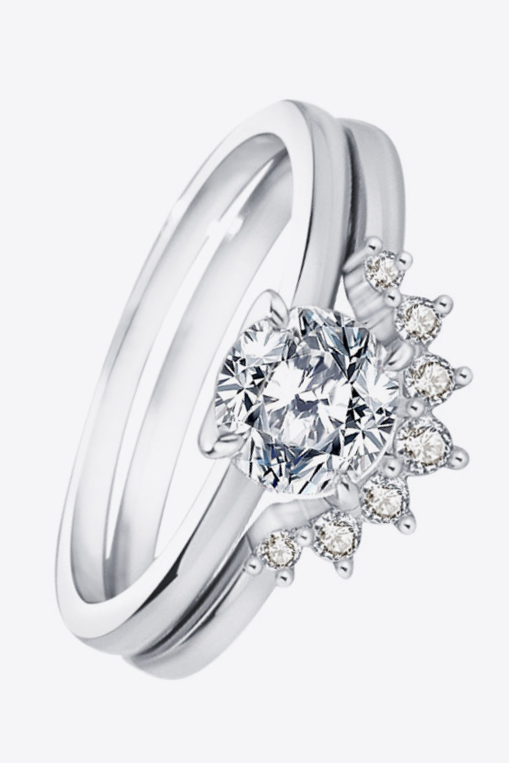 925 Sterling Silver Moissanite Ring