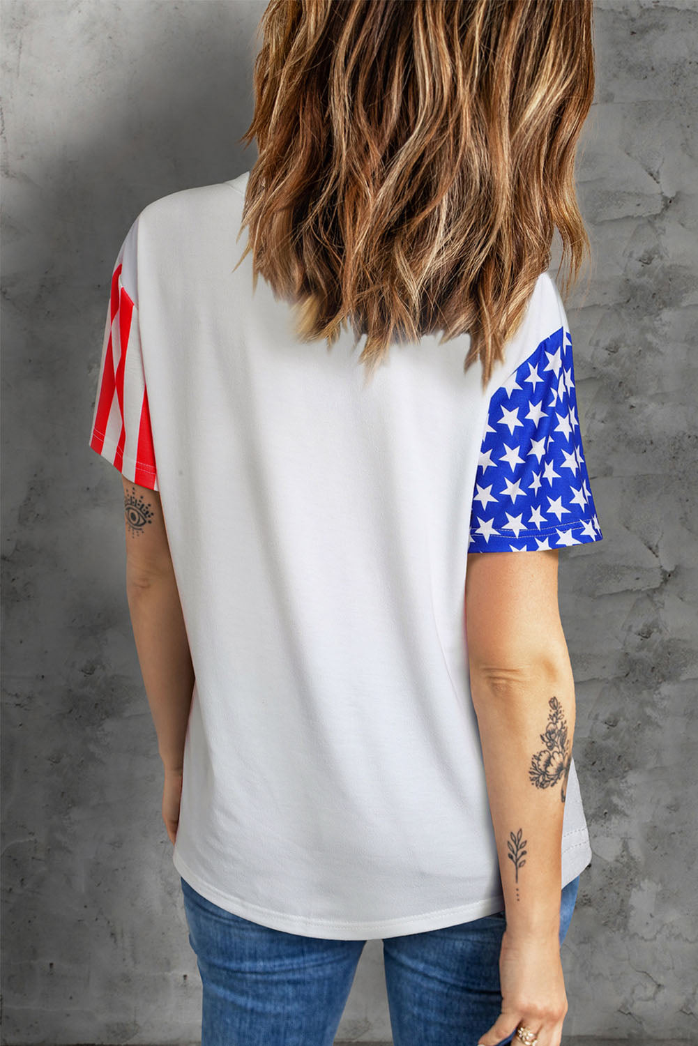 Stars and Stripes Round Neck Tee