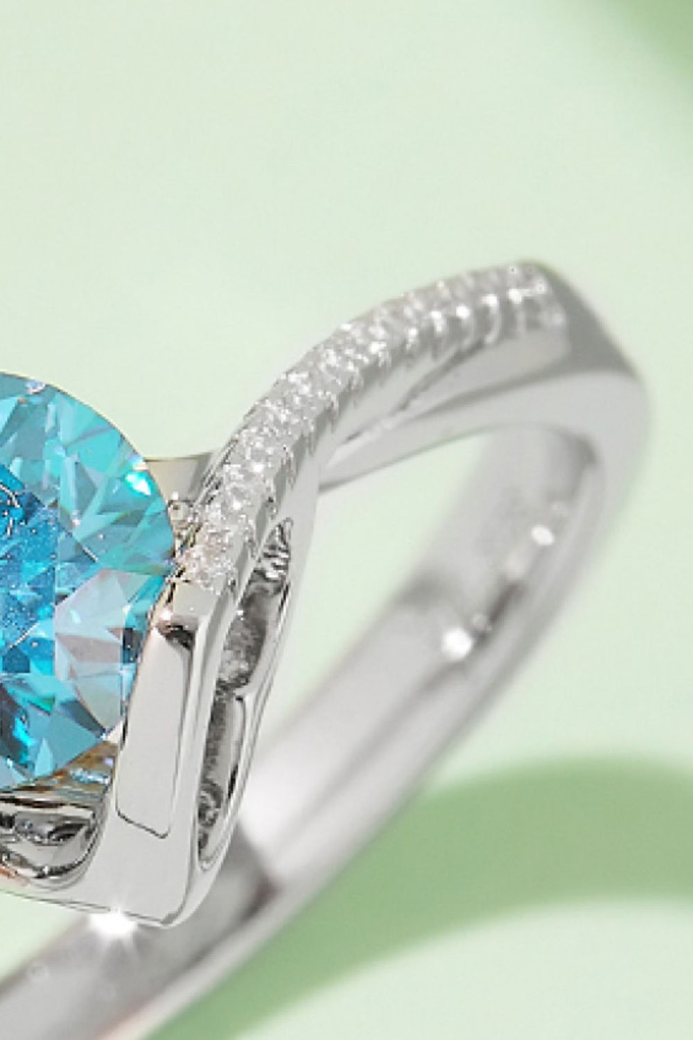 1 Carat Moissanite 925 Sterling Silver Twisted Ring