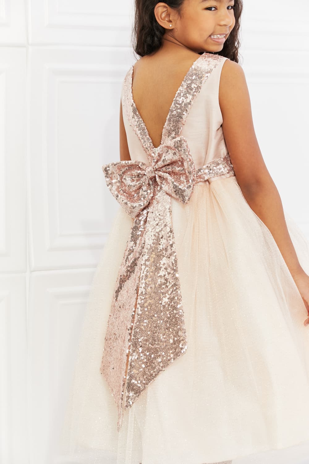 Kid's Dream Little Miss Classy Tutu Dress in Light Apricot