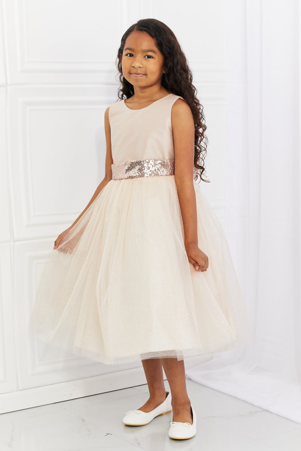 Kid's Dream Little Miss Classy Tutu Dress in Light Apricot