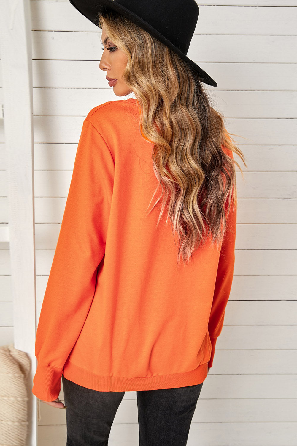 Halloween Leopard Jack-O-Lantern Sweatshirt