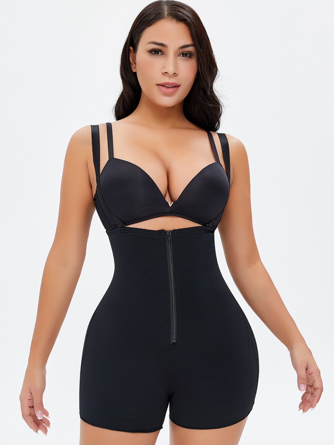 Full Size Zip-Up Under-Bust Shaping Bodysuit