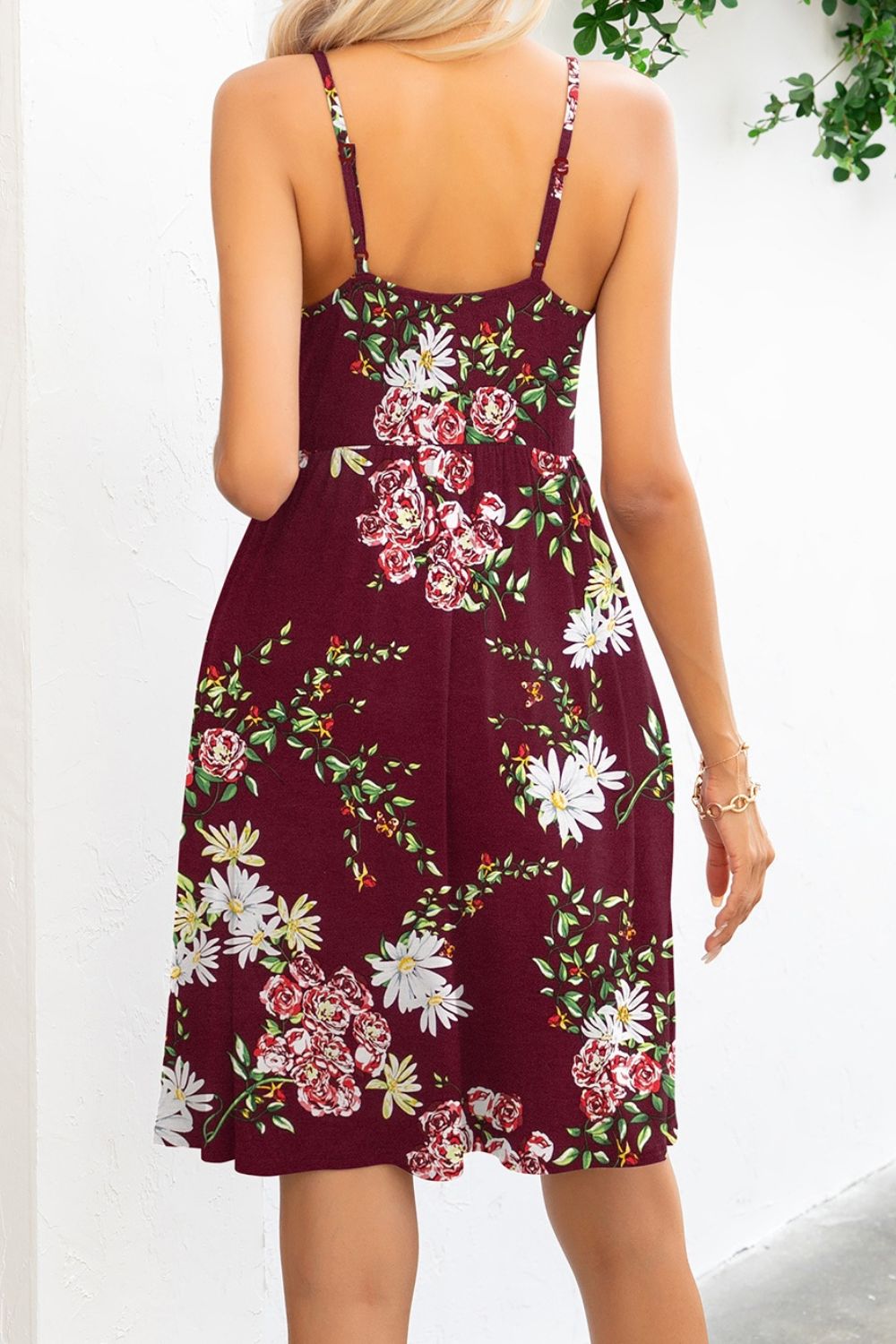 Floral Spaghetti Strap Dress with Pockets