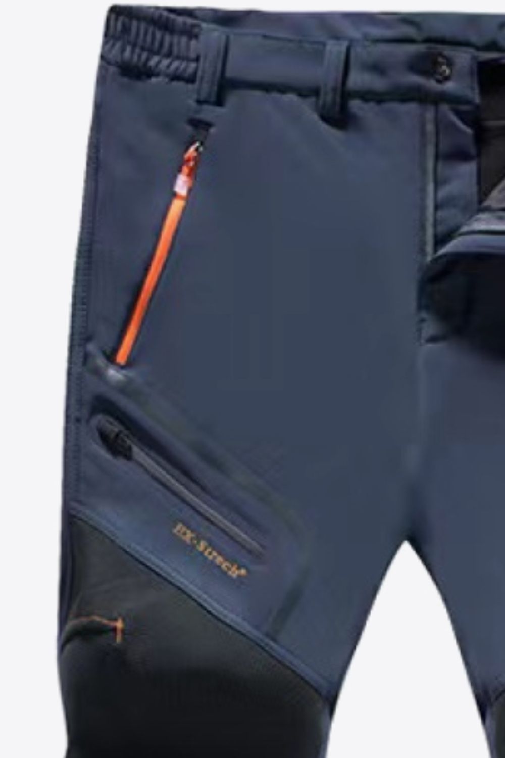 Full Size Contrast Zip Long Pants