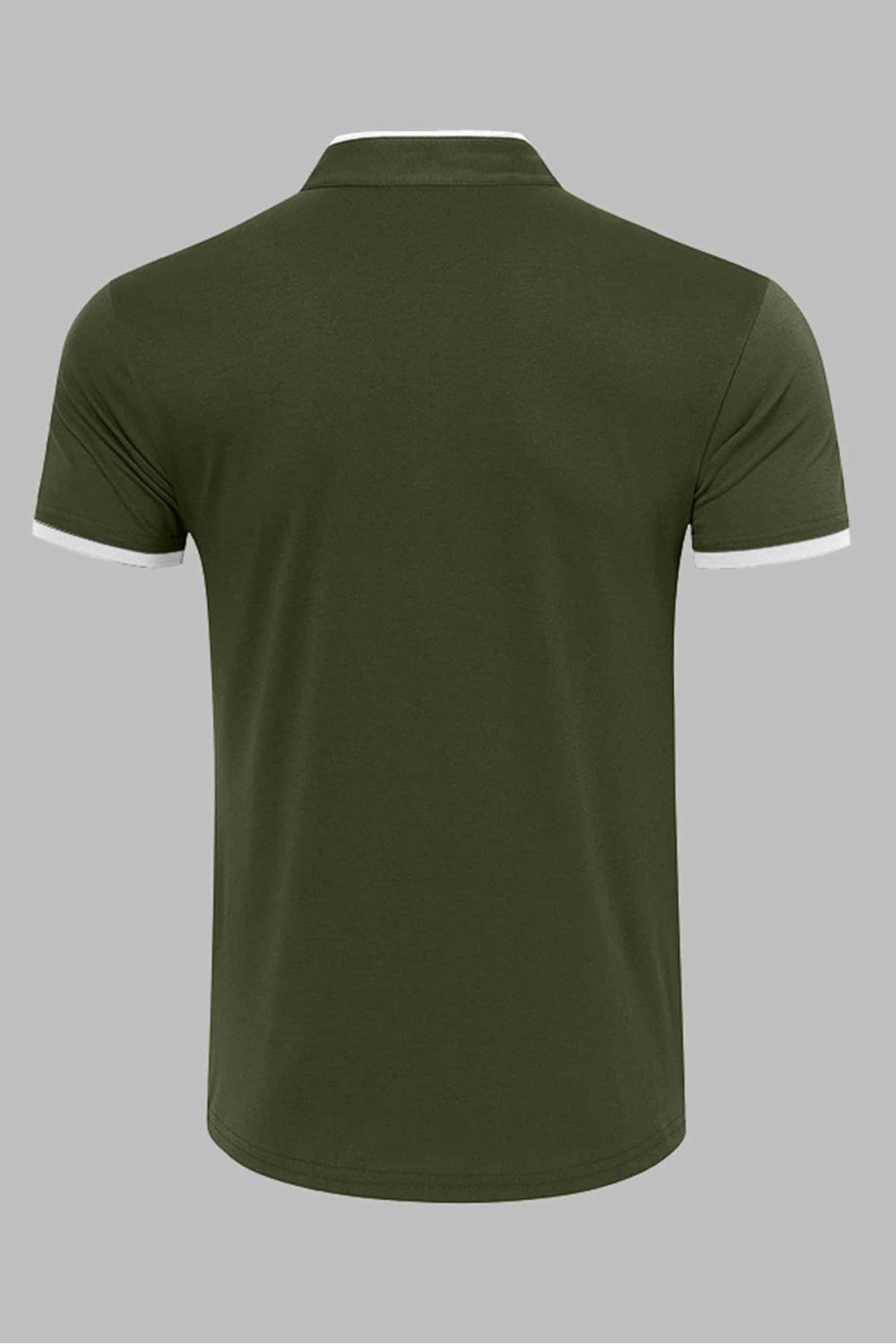 Graphic Band Collar Short Sleeve Tee
