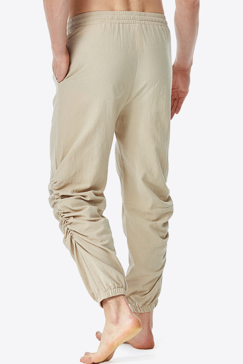Full Size Ruched Drawstring Waist Pants