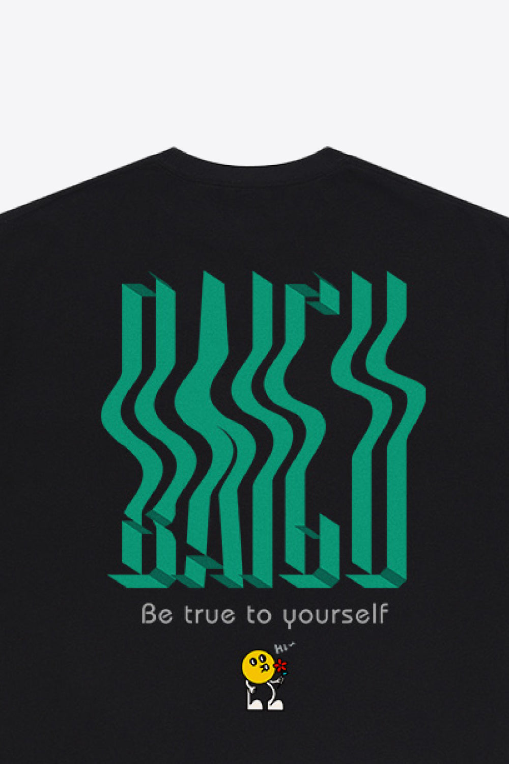 Graphic Dropped Shoulder Round Neck Cotton Tee