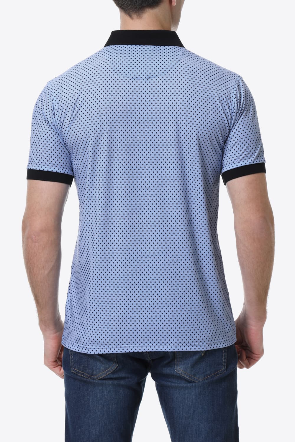 Polka Dot Short Sleeve Polo Shirt