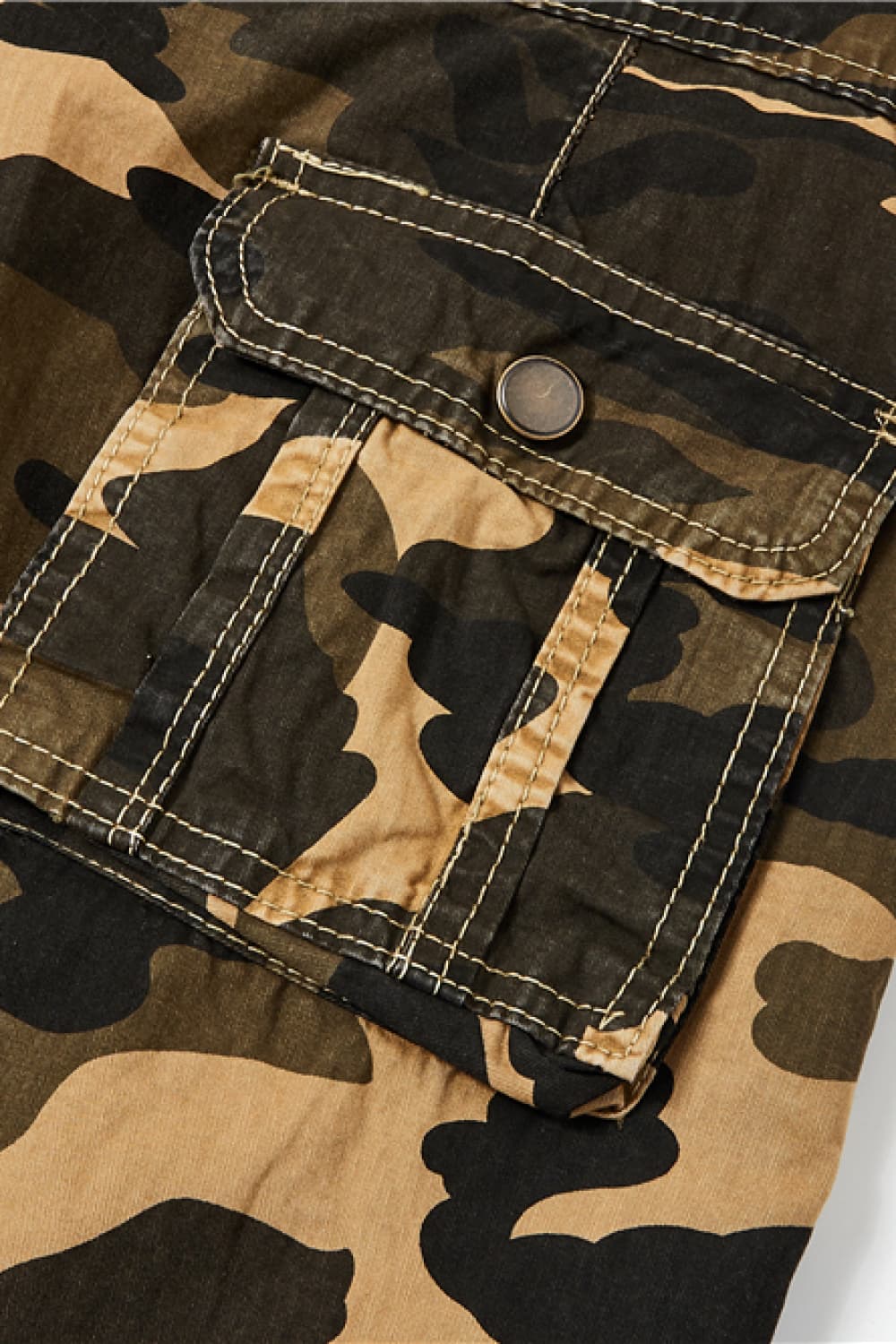 Camouflage Belted Cargo Shorts