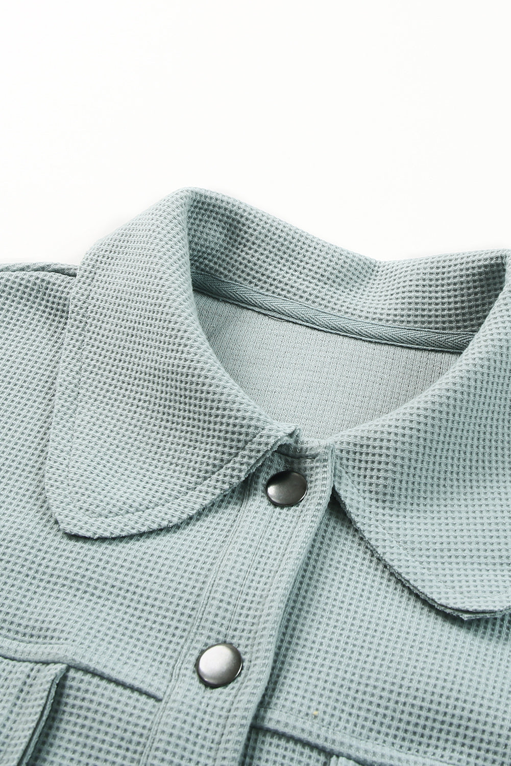 Waffle-Knit Jacket with Pockets