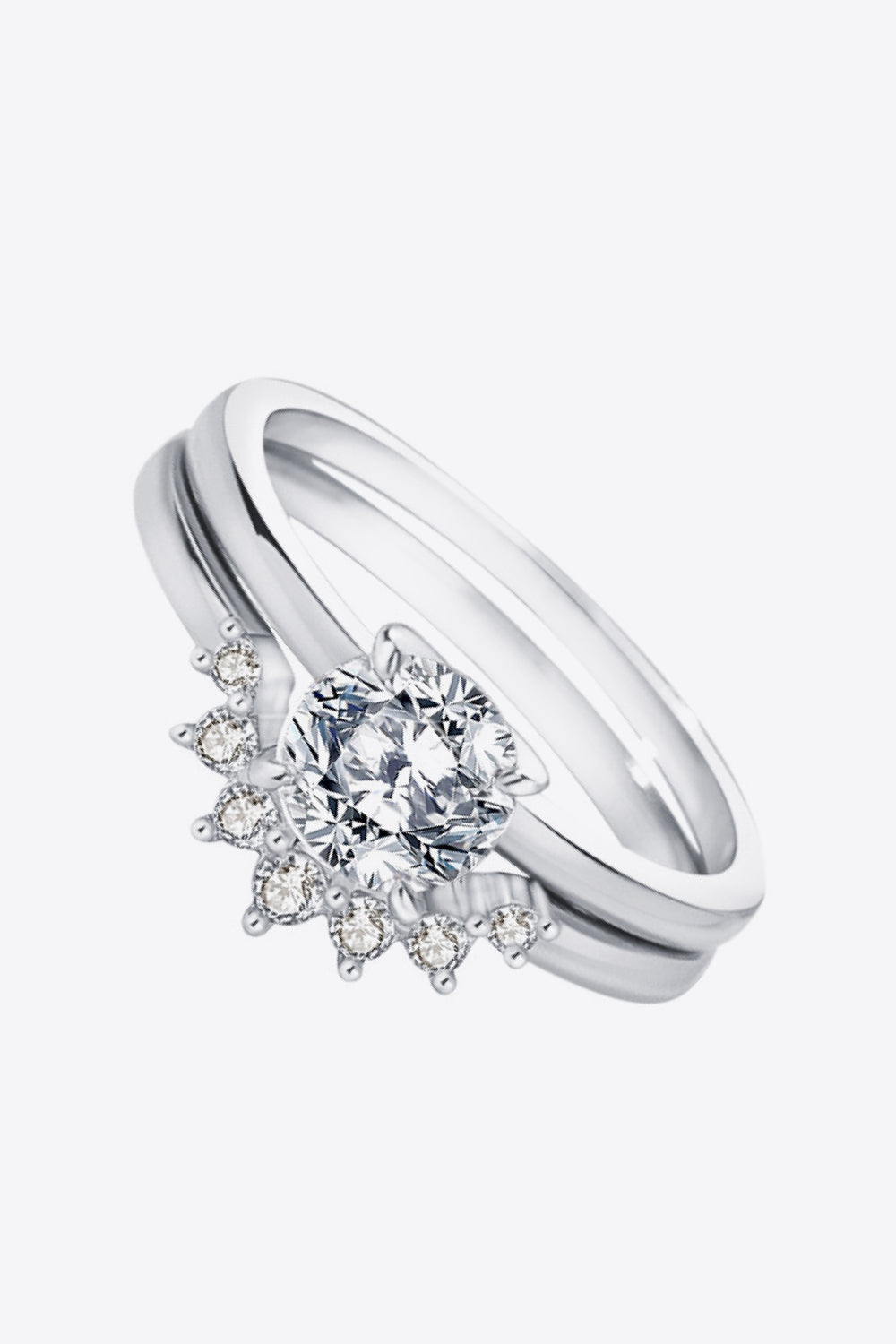 925 Sterling Silver Moissanite Ring