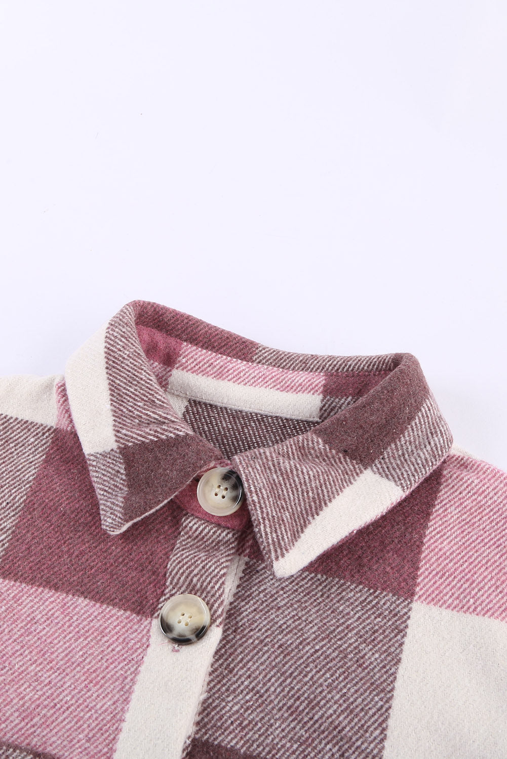Plaid Brushed Button-Up Shacket