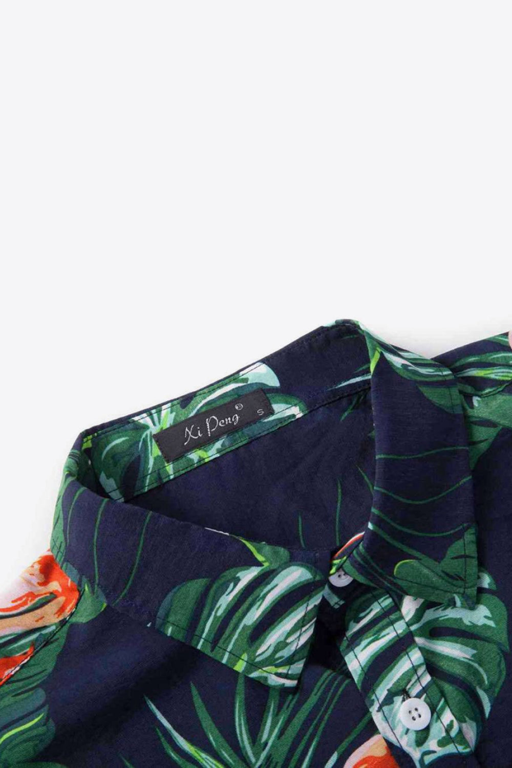 Printed Short Sleeve Collared Vacation Shirt