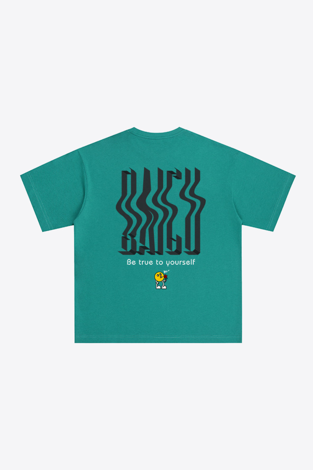 Graphic Dropped Shoulder Round Neck Cotton Tee