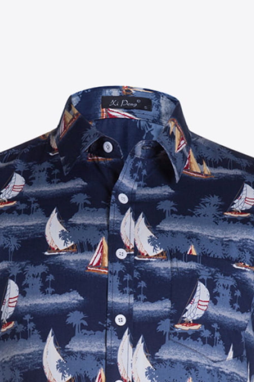 Printed Button-Up Vacation Shirt