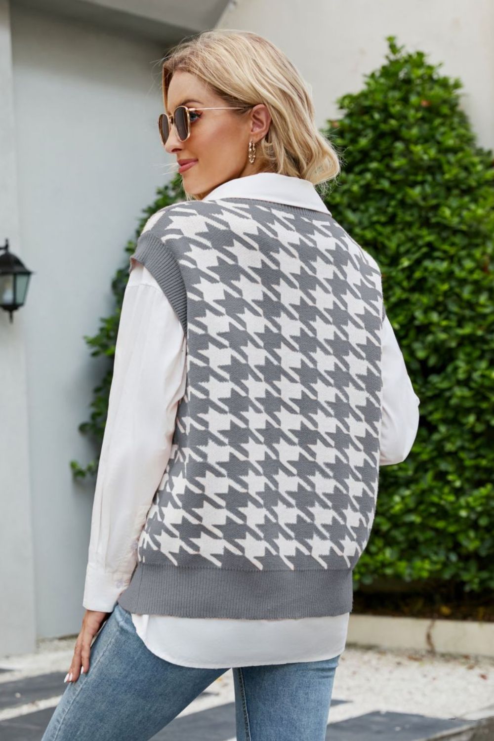 Houndstooth Sweater Vest