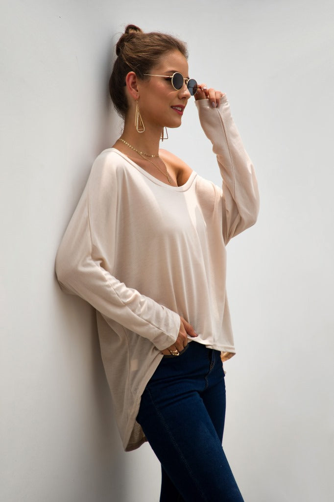 Boat Neck High-Low Top