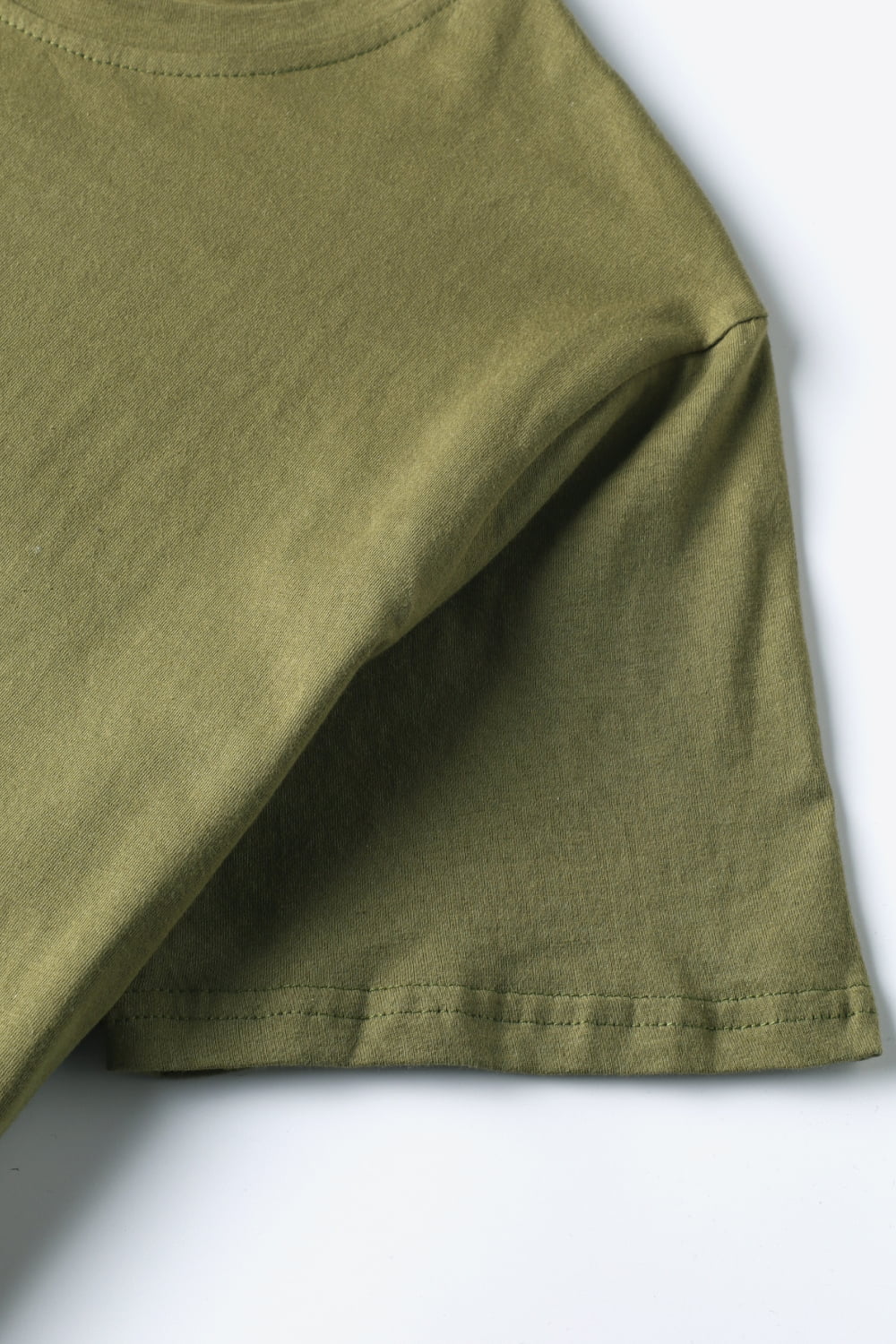 Slogan Graphic Round Neck Short Sleeve Tee