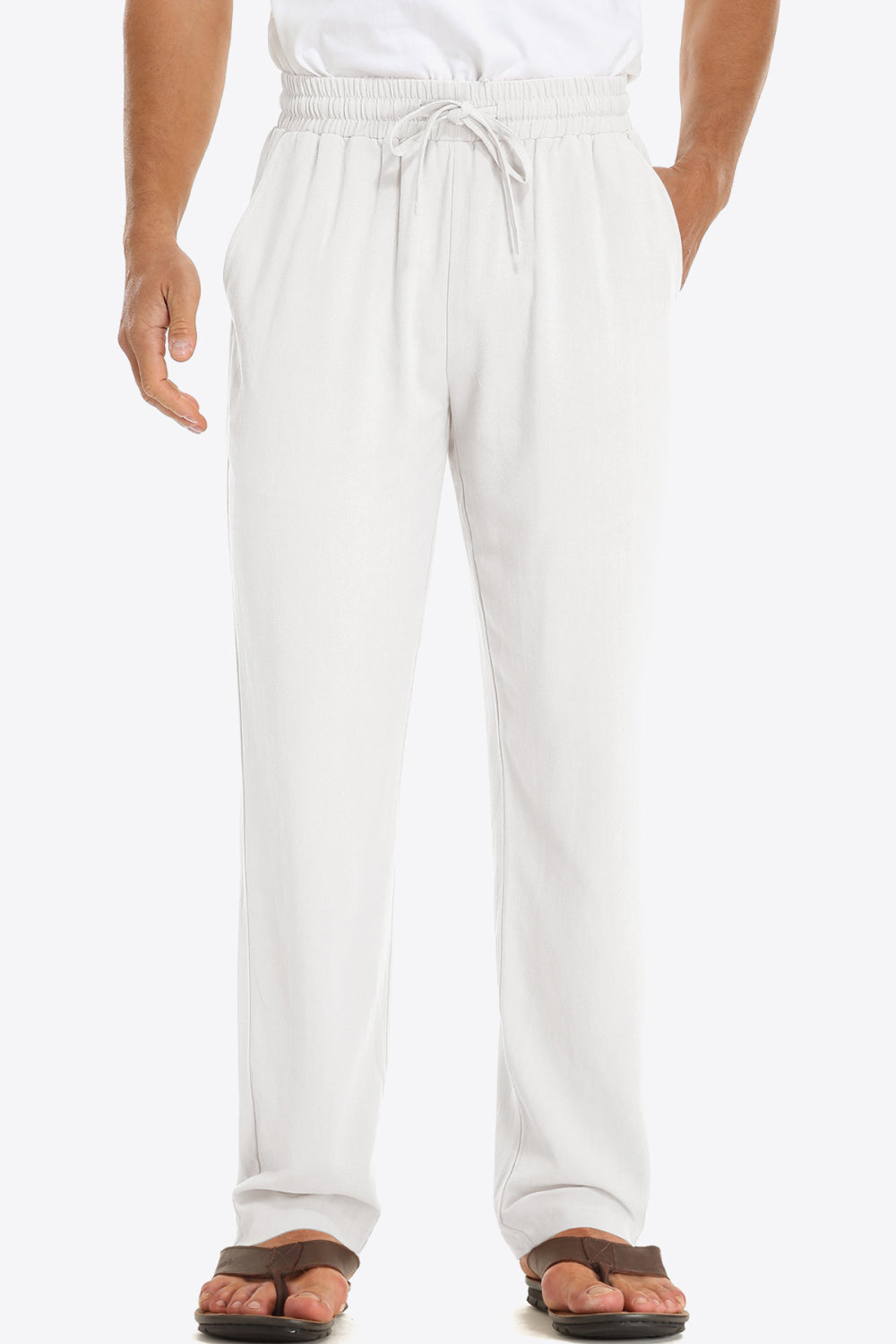 Drawstring Waist Pocket Pants