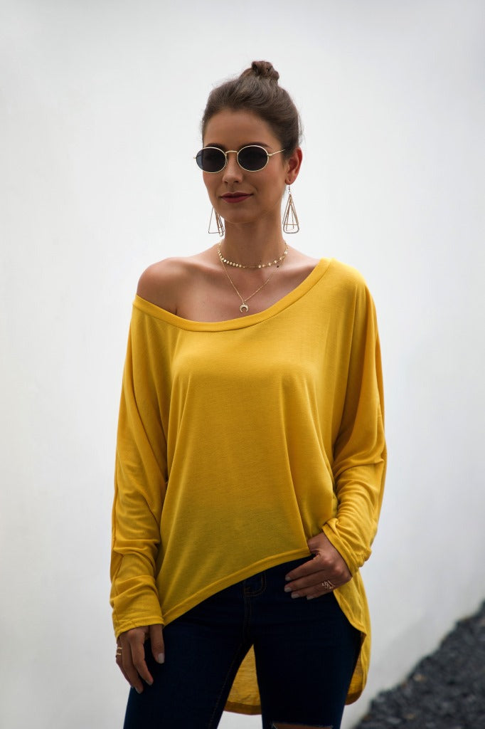 Boat Neck High-Low Top