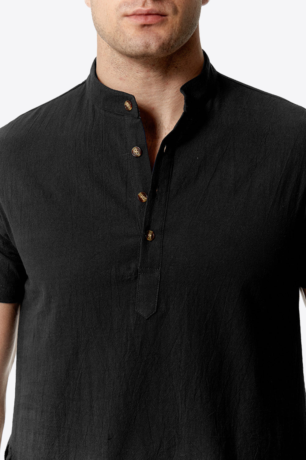 Short Sleeve Henley Tee