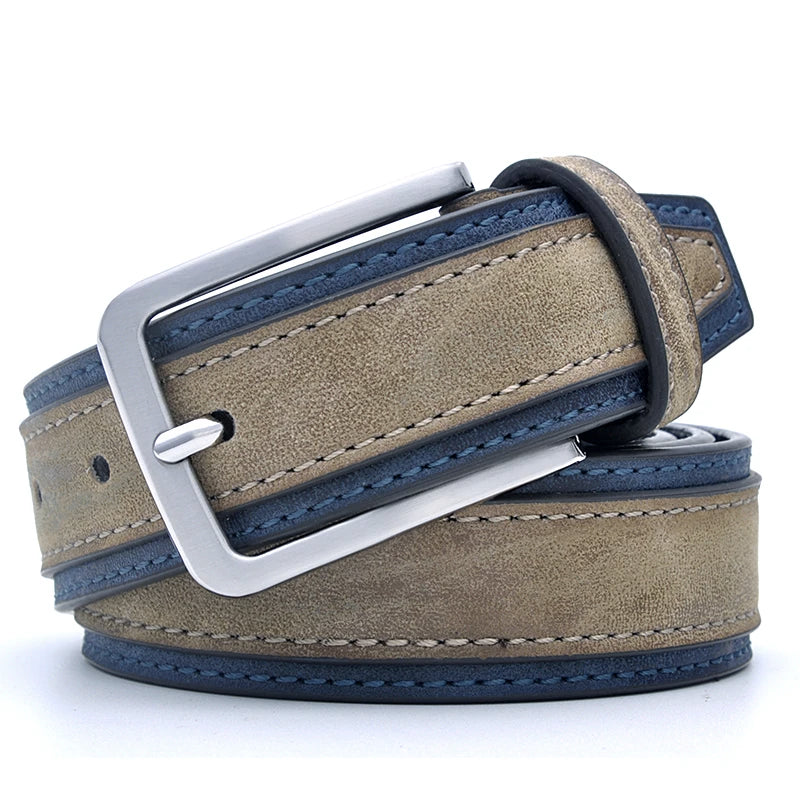 Men Leather Belt For Jeans Luxury Strap Western Designer Male Waist Trouser Belts Fashion Classic Vintage Pin Buckle
