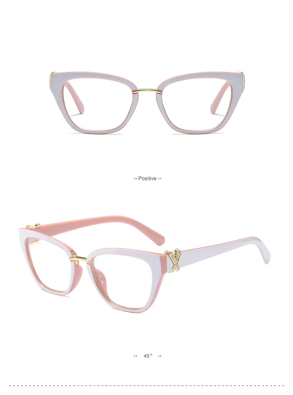 Women Rhinestone Decoration Styles Optical Fashion Computer Glasses