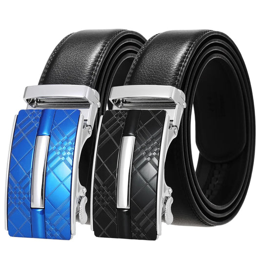 New Men's Belts Metal Automatic Buckle Belt for Men Genuine Leather Luxury Designer Male Belt High Quality Designer Waist Band