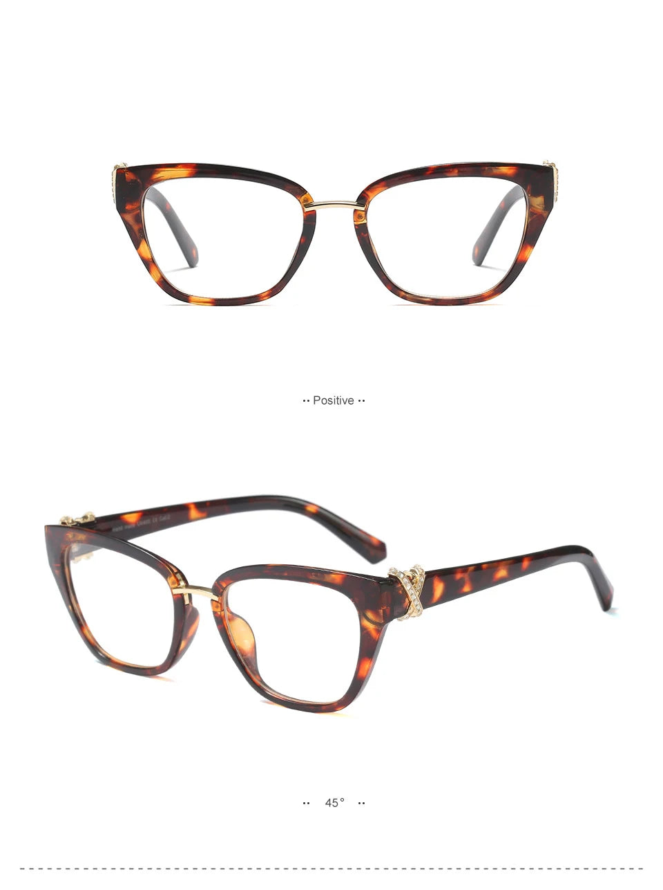 Women Rhinestone Decoration Styles Optical Fashion Computer Glasses