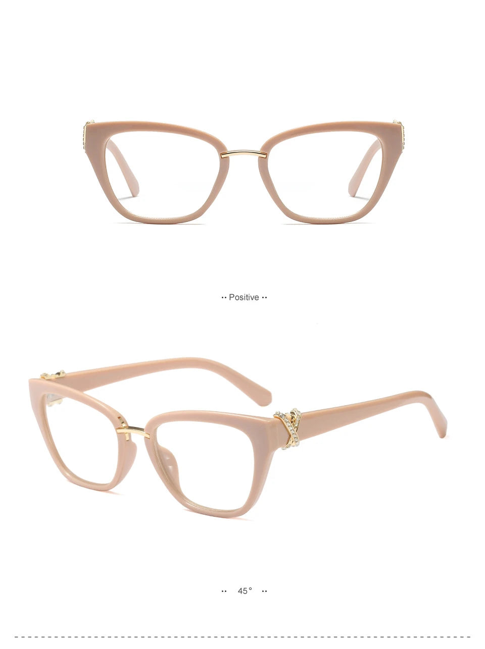 Women Rhinestone Decoration Styles Optical Fashion Computer Glasses