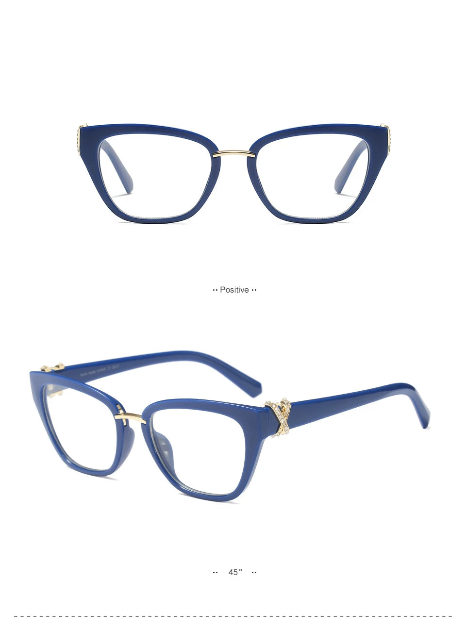 Women Rhinestone Decoration Styles Optical Fashion Computer Glasses
