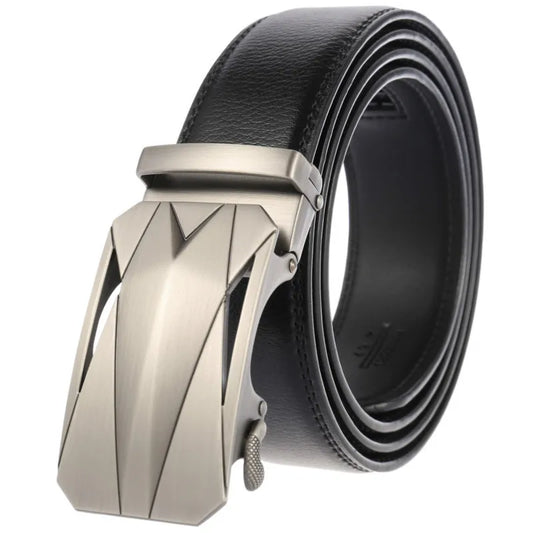 New Genuine Leather Metal Automatic Buckle Men's Belts Fashion designer High Quality Male Waist Band Business Casual Men Belt