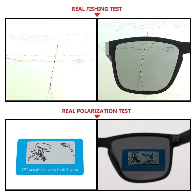Fashion Pattern Square Vintage Polarized Sunglasses For Men Women Cozy Wrap Driving Sun Glasses Anti-glare Fishing Male Eyewear