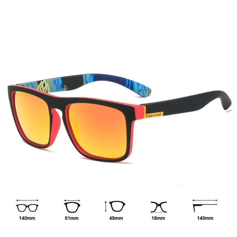 Fashion Vintage Polarized Sunglasses Men Women Driving Fishing Men'S Square Sun Glasses Travel Shades For Man Hiking Anti-Glare