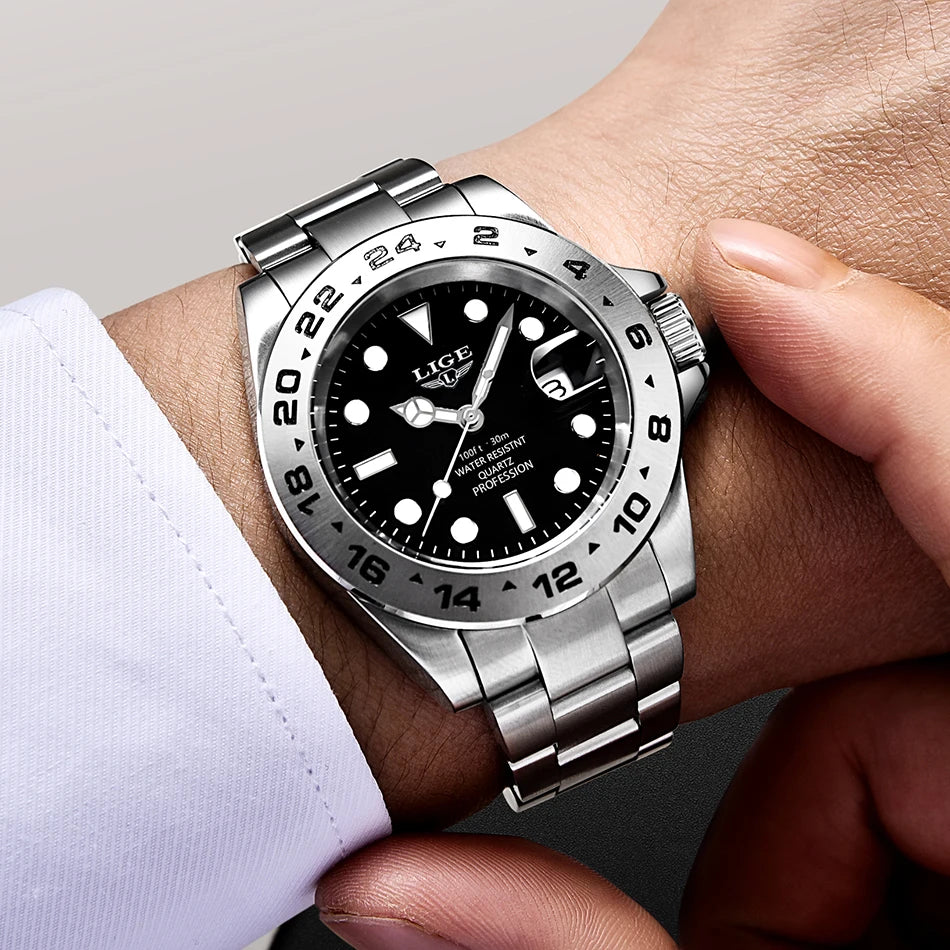 Luxury Stainless Steel Quartz Watch