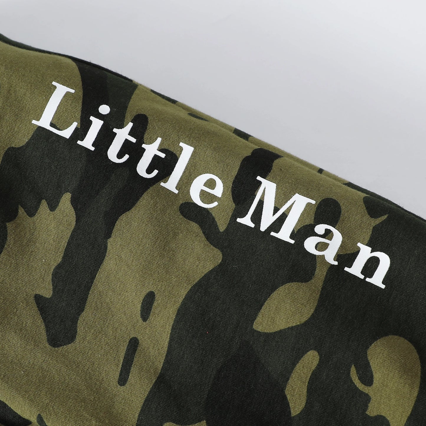 Children Baby Fashion Spring Outfit Suit; 1-6Years Kids Toddler Boy Clothes Set Black Long Sleeved Hoodie+Camouflage Pants