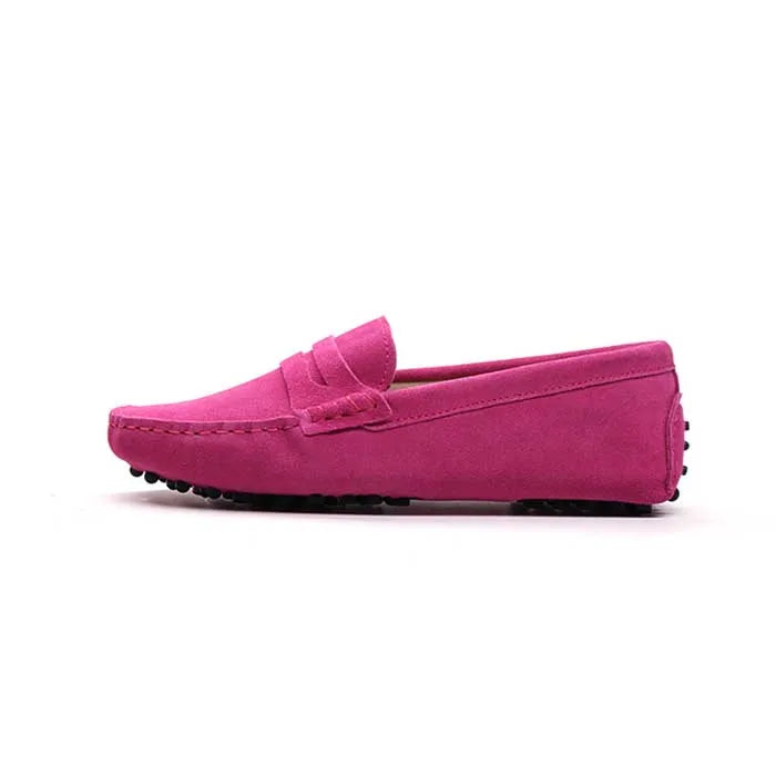 Great Women Genuine Leather Spring Flat Shoes Casual Loafers Slip On Women's Flats Shoes Moccasins Lady Driving Shoes