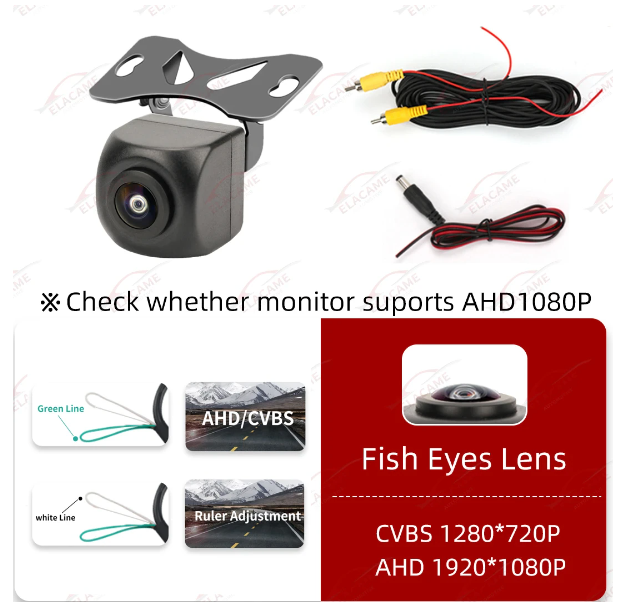 Wireless Backup Waterproof Rear/Front/Side View Night Vision HD CMOS 170° Vehicle Universal Car Reversing Camera (CT3) - Deals DejaVu
