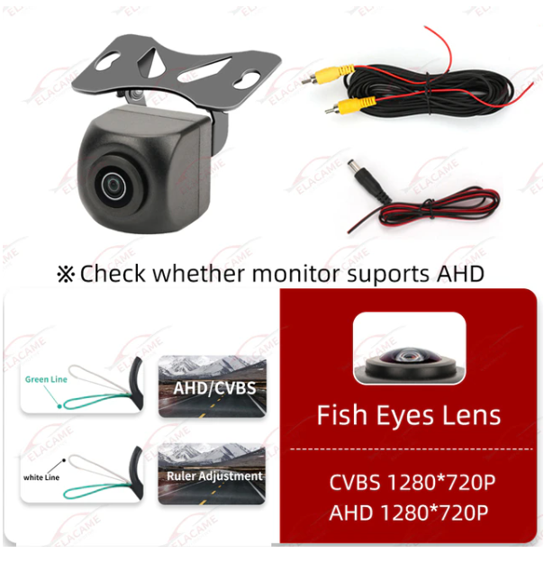 Wireless Backup Waterproof Rear/Front/Side View Night Vision HD CMOS 170° Vehicle Universal Car Reversing Camera (CT3) - Deals DejaVu