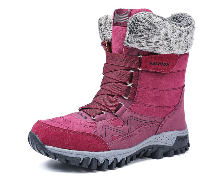 Great Women's Winter Snow Boots - Fur Women Waterproof Ankle Boots - Slip on Warm Plush Boots (D38)(D85)(BB1)(BB5) - Deals DejaVu